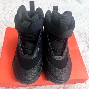 Nike Kids Black All-Weather Strap Boots